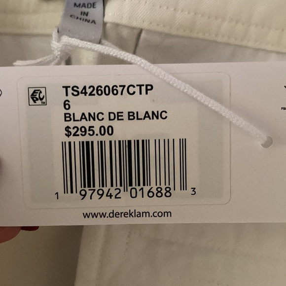 Derek Lam 10 Crosby High-Waisted Women's Shorts NWT Blanc de Blanc White - Picture 5 of 9